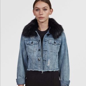 Ava Kris Jean jacket with fur